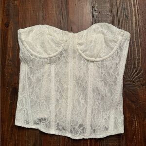White Edikted corset tube top size XS
